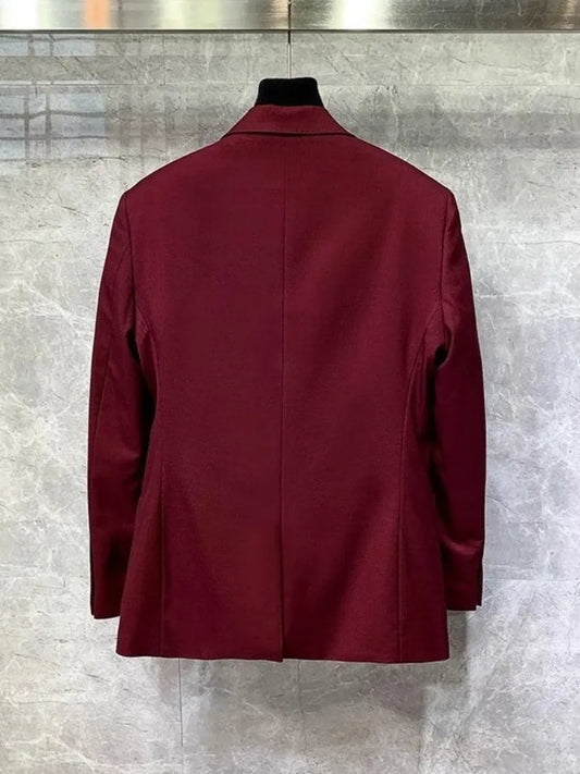 British Style Slim Fit Office Men Business Casual Suits Sets Solid Color Fashion Banquet Party Blazers Pants Two Piece Set Male