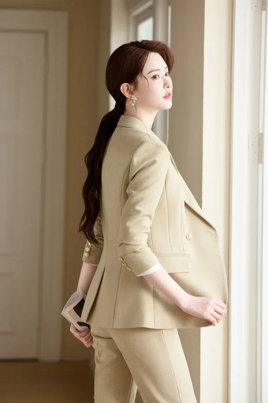 Stylish Professional Womens Boutique Pant Suit. Two-Piece Trousers + Suit Jacket, 2026 Autumn and Winter New Style