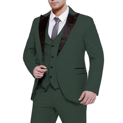 Elegant Champagne Wedding Men Suit Groom Tuxedo Slim Fit Prom Blazer Hombre Casual High Quality Custom 3 Piece Set Costume Homme