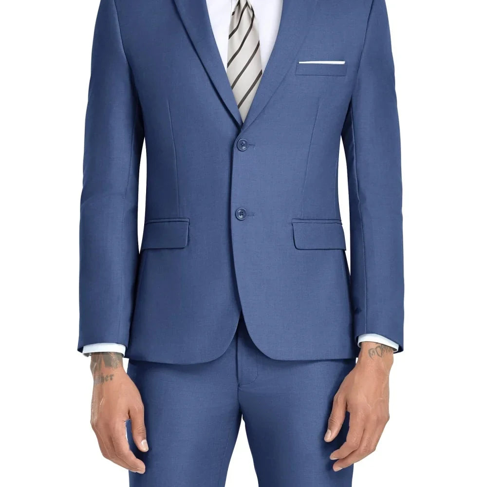 Luxury Formal Casual Men's Suits Formal Business Wedding Groomsmen Smoking Single Breasted Jacket Pants Set