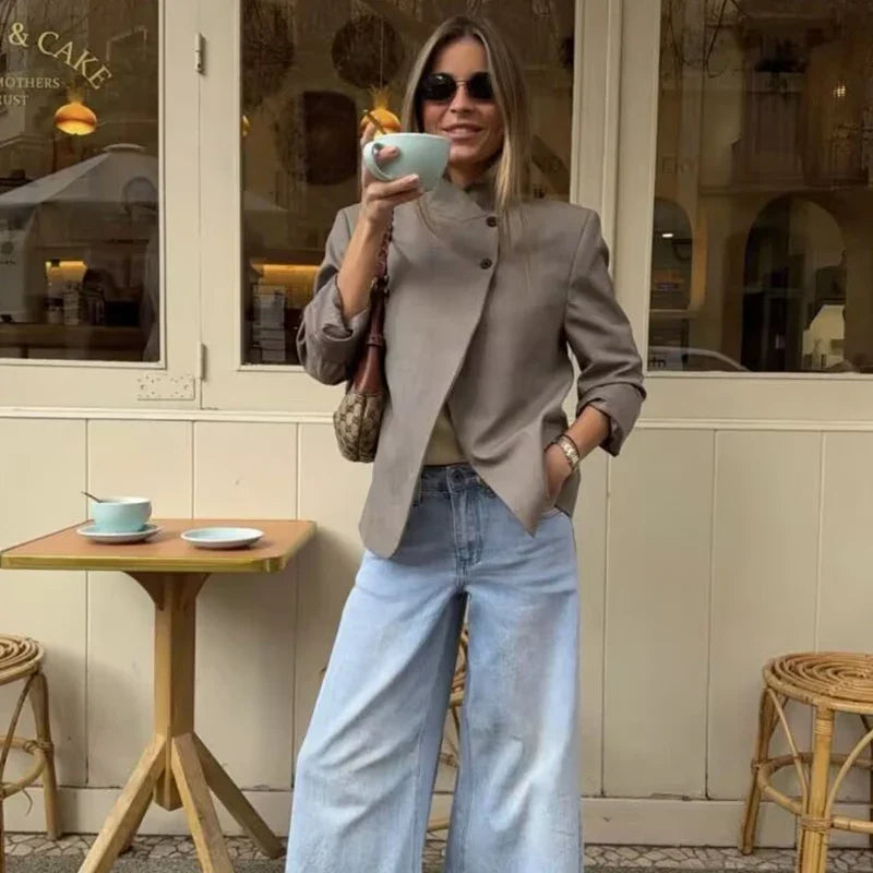 Blazers Spring Women's 2026 New Jackets Fashion Youth Elegant Office Blazers Blouse Chic Spring Travel Holiday Street Blazers