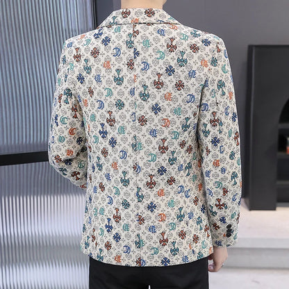 Blazer Men's Fashion Outdoor Travel Gentleman Wedding Slimming Business Versatile Trendy Casual Korean-style Formal Wear Blazer