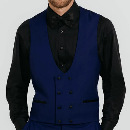 Men's Formal Vest Double-Breasted Waistcoat for Weddings & Events