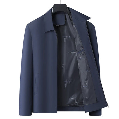 New Spring and Autumn Men's Fashionable Gentleman Business Camping Outdoor Travel Casual Dad's Suit Executive Lapel Jacket