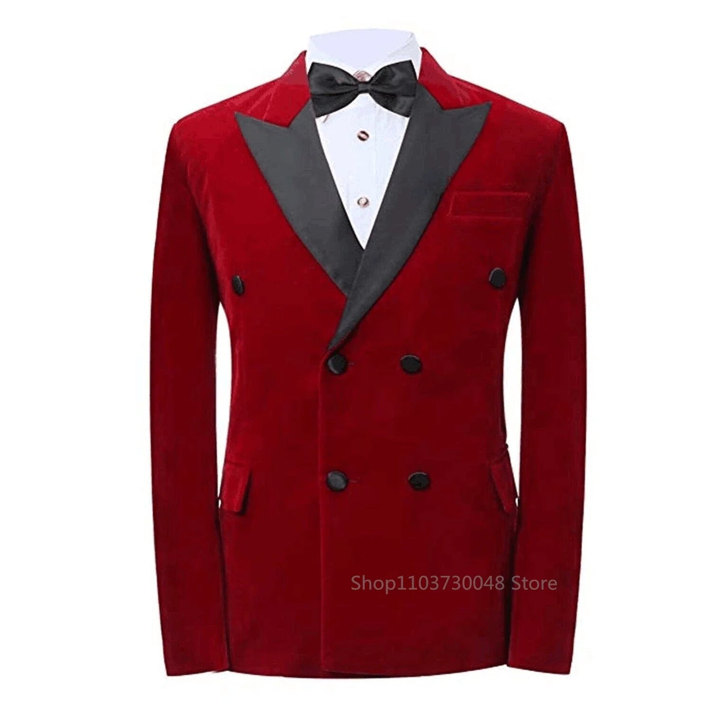 XS-6XL Veste de costume de mariage en velours pour homme, blazer de marié, tenue d'affaires, smoking, veste de cérémonie, fête, croisée, un seul manteau