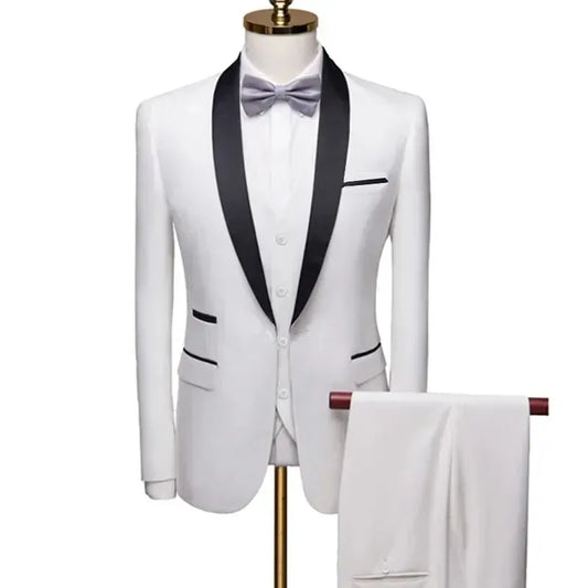 Costume Complet Homme Veste Gilet Pantalon d'Affaires Mariage Blazer Pantalon pour Homme Trajes de Boda para Hombre Completos