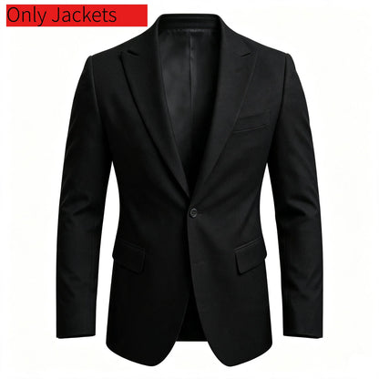 Men’s Business Formal Suit Set, Slim‑Fit Evening Tuxedo 3‑Piece Vest & Trousers for Groom & Groomsmen Wedding Party