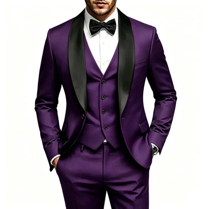 Ensemble Costume de Mariage Homme Garçon d'Honneur, Habillé-Décontracté pour le Quotidien et les Mariages