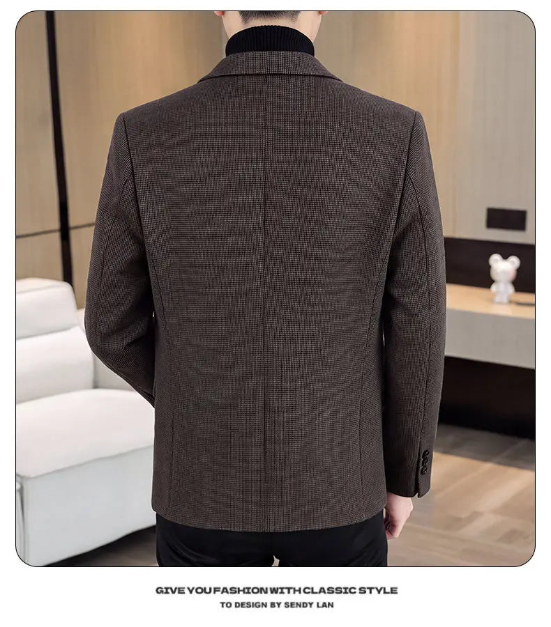 Men's Fashionable Versatile Suit 2026 Autumn Winter New Design Quality Outerwear for Business Casual Wear Trendy All-Match Jacke