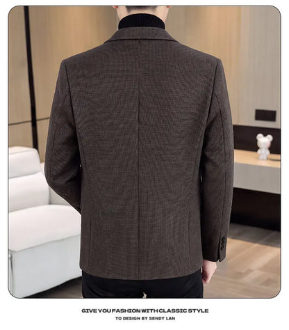 Men's Fashionable Versatile Suit 2026 Autumn Winter New Design Quality Outerwear for Business Casual Wear Trendy All-Match Jacke