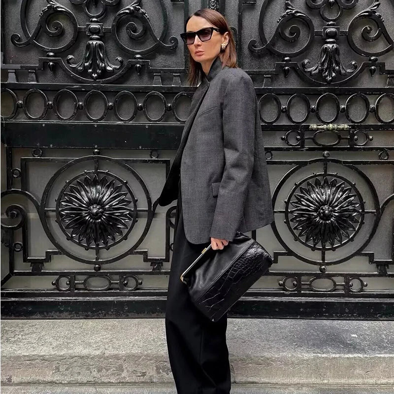 Spring New Women's Blazers 2026 Fashion Retro Plaid Elegant Women's Warm Jackets Youth Chic Commuter Office Blouse Coats