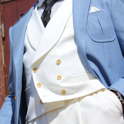 Men's Double Breasted Formal Vest for Weddings, Prom & Business