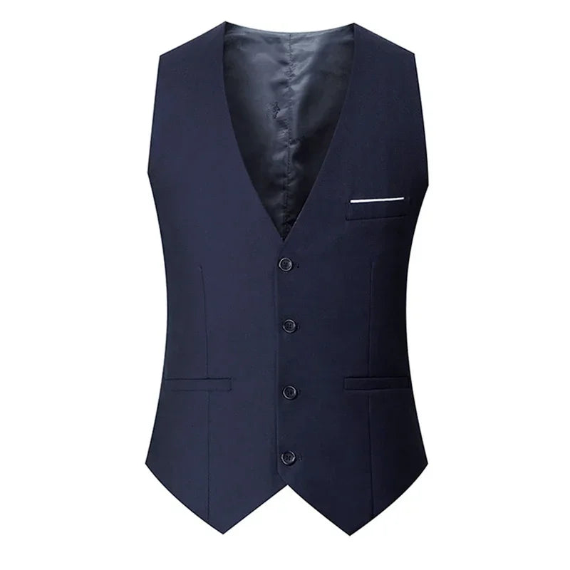 Men's Suit Vest Single Breasted Sleeveless Waistcoat for Weddings and Formal Events