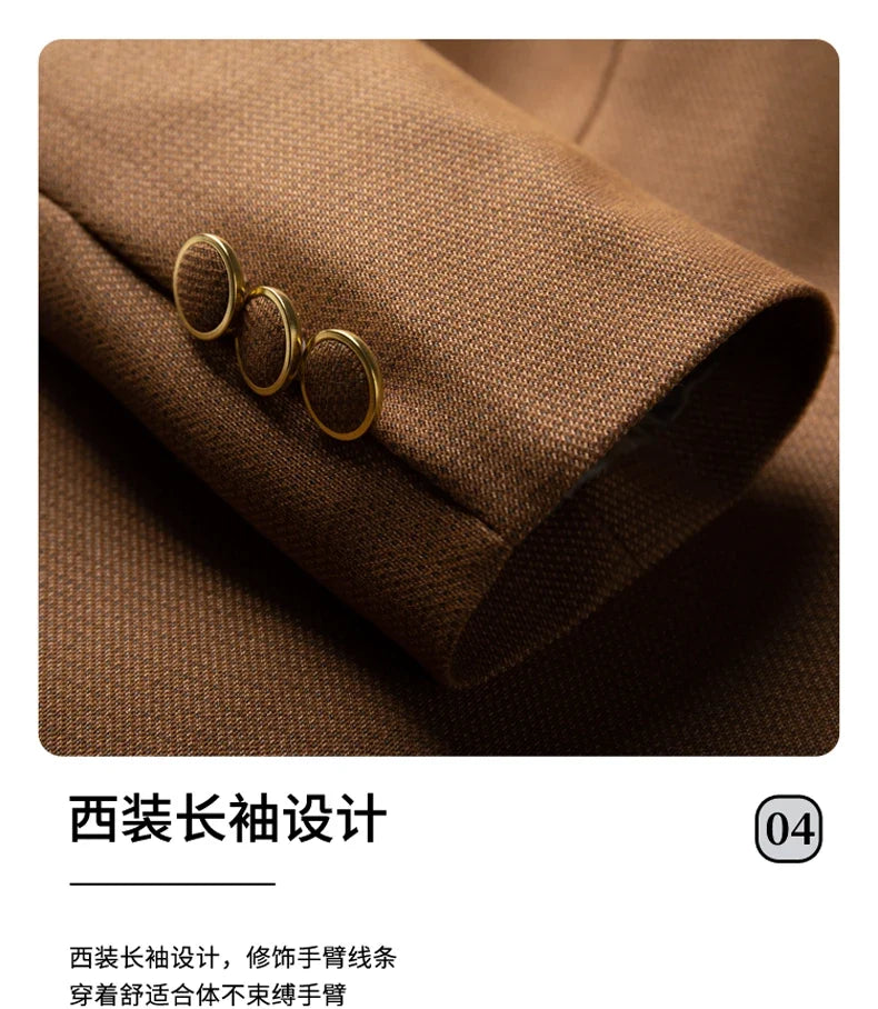 Professional women's exquisite two-piece trousers + suit jacket, elegant fashionable, new style for autumn winter 2025