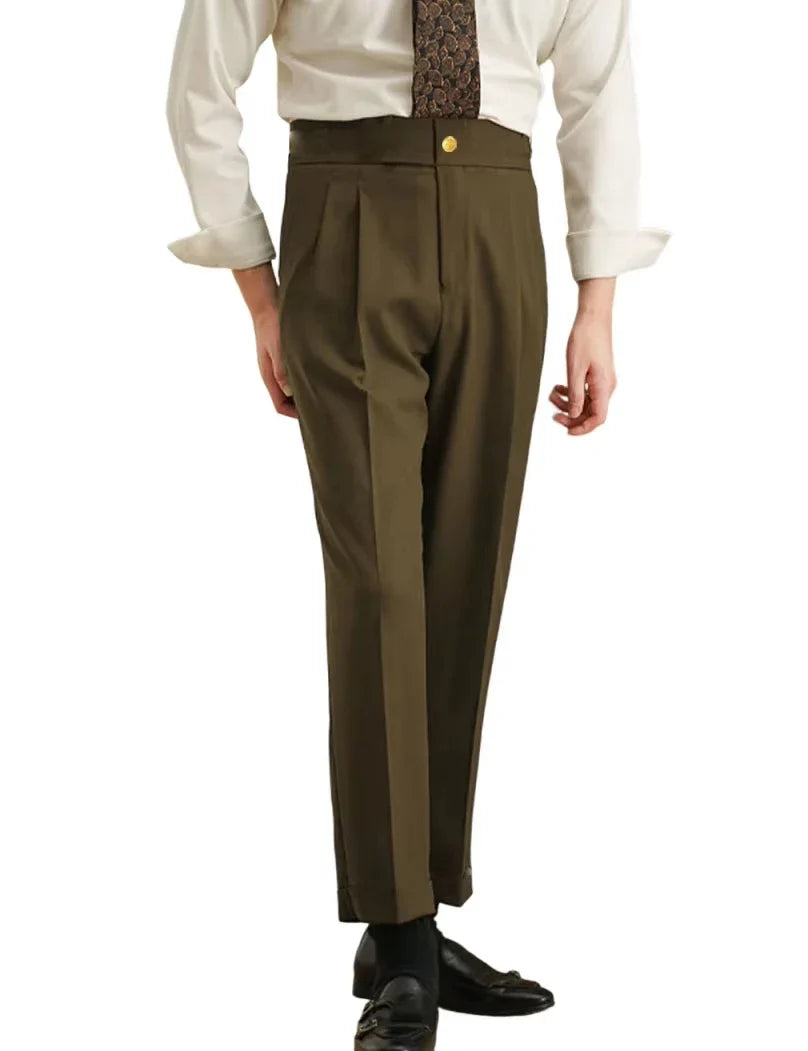Customized Men's Suit Blazer Suit Pants Business Custom Suit Solid Color Metal Buckle Premium Men's Suit