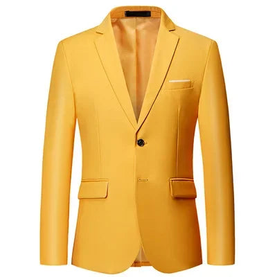 Men's Slim Fit Blazer for Wedding and Business Formal Occasions – Multiple Colors
