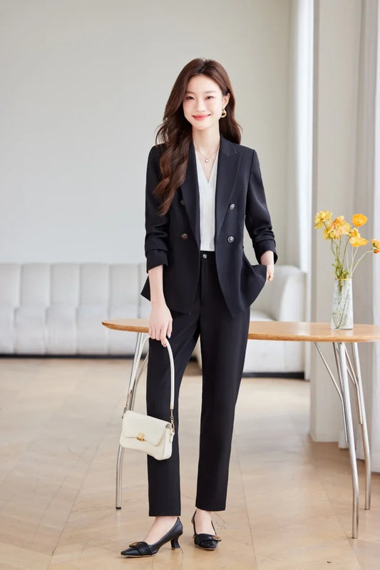 2024 new fashionable autumn and winter womens business formal suit jacket + pants. Exquisite and elegant, comfortable