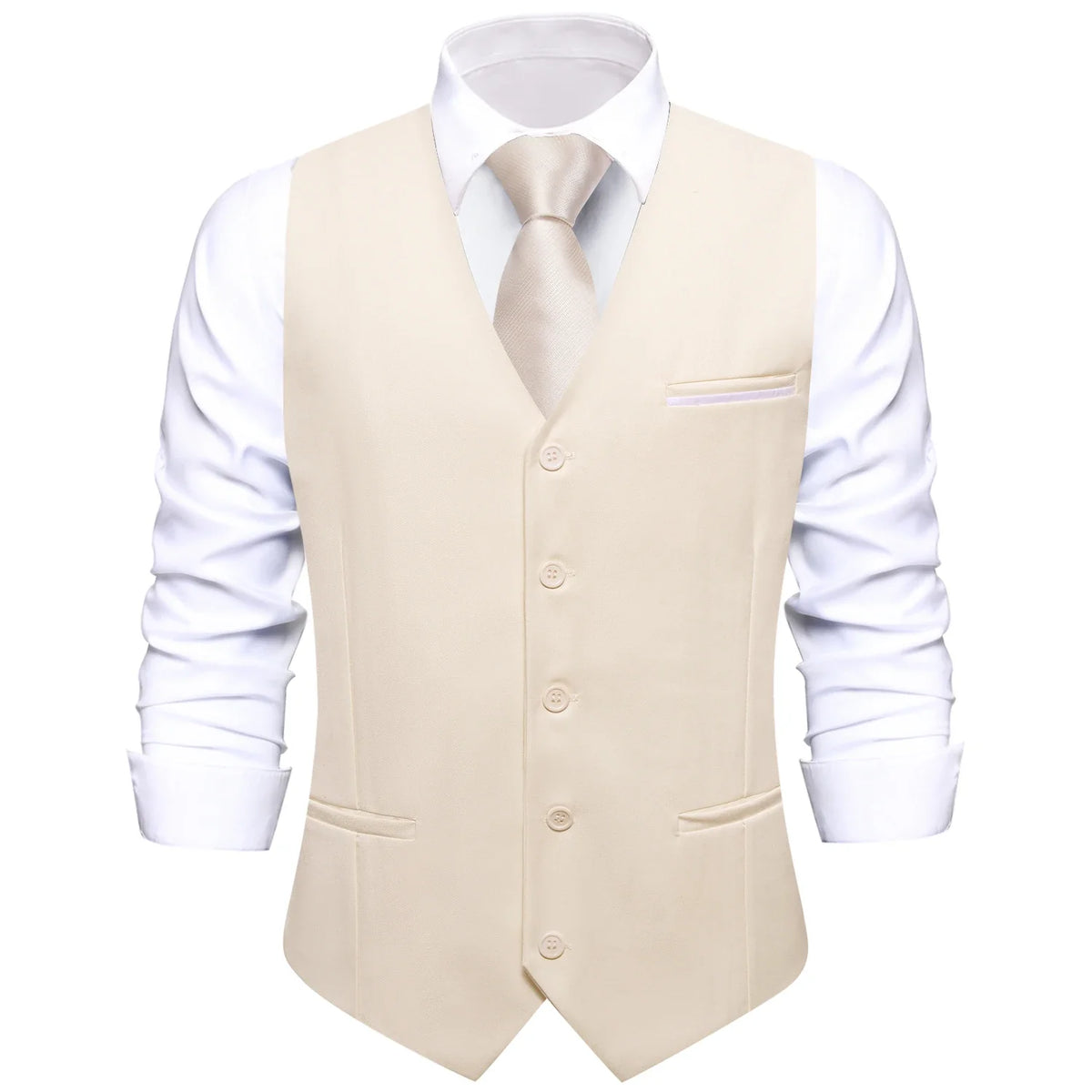 Men's Vest Set — Floral Paisley Waistcoat with Necktie, Pocket Square & Cufflinks for Weddings & Formal Events