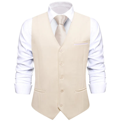 Men's Vest Set — Floral Paisley Waistcoat with Necktie, Pocket Square & Cufflinks for Weddings & Formal Events