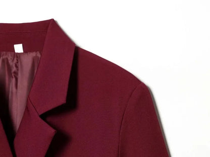 Women Asymmetric Buckle Blazer Elegant Wrap Suit Jacket Slim Waist Tailored Office Lady Workwear Fashion Blazer Coat