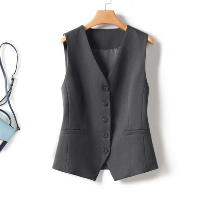 Single-Breasted Layered Suit Vest for Women Suitable for Spring and Autumn Can Be Worn as an Inner or Outer Layer Stylish Off
