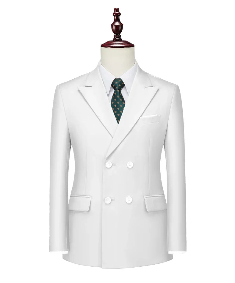 Men's Double Breasted Blazer – Slim Fit Suit Jacket for Wedding, Prom & Business