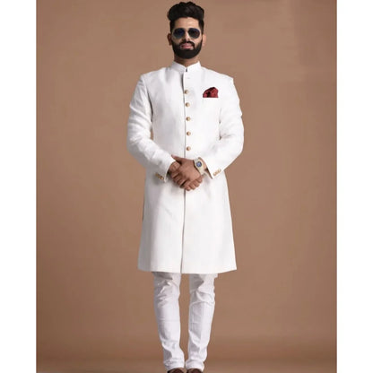 Men's Blazer Formal Terno Suits African Long Jacket Two-Piece Set Coat And Pants Single Breasted Stand Lapel Clothing Costume Ho