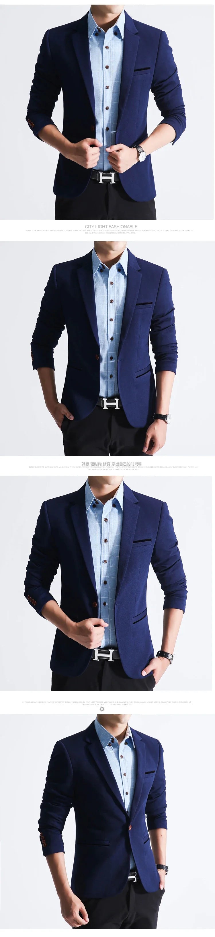 Men's Casual Blazer Single Breasted Slim Fit for Men – Multi-Color – Office & Daily Wear