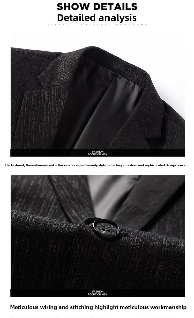 Blazer New Men's Fashionable Outdoor Travel Premium Business Wedding Versatile Host School Fit Casual Korean Version Blazer