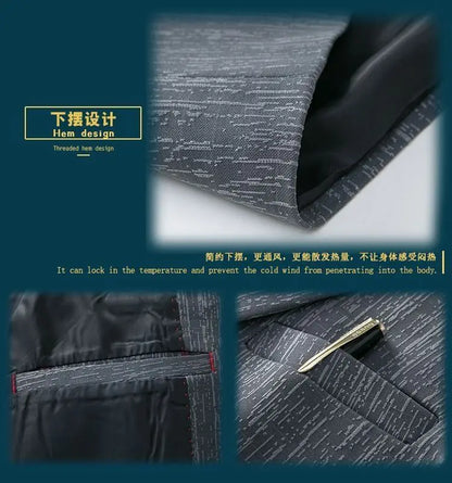 Men's Striped Smart Casual Blazer for Everyday Wear – Lightweight Spring Autumn Jacket