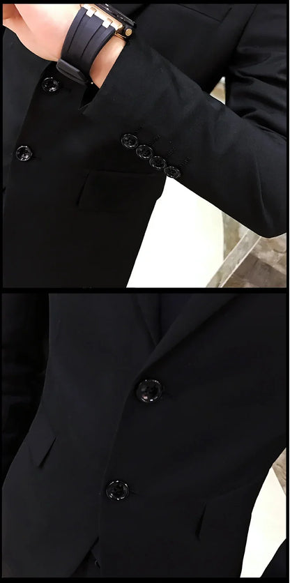 Men's 3-Piece Slim Fit Suit – Business & Wedding Formal Set with Blazer, Vest & Pants