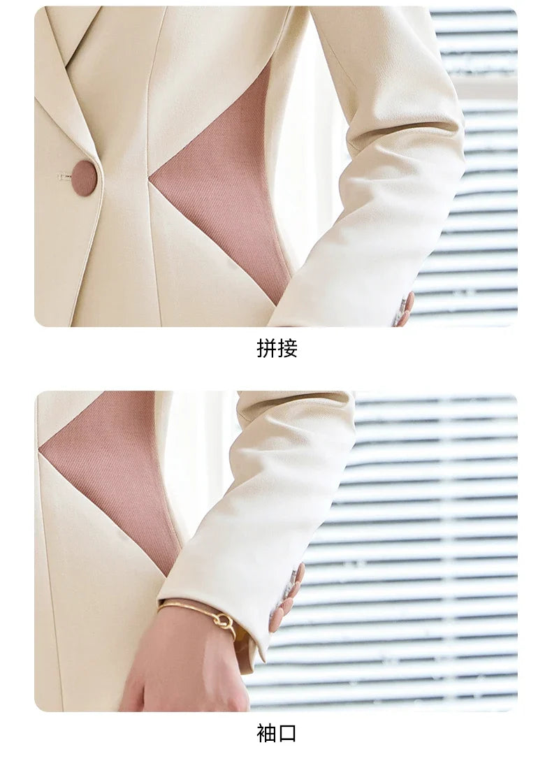 Fashionable professional women's attire, exquisite elegant two-piece pant + suit jacket. 2025 autumn winter new styles
