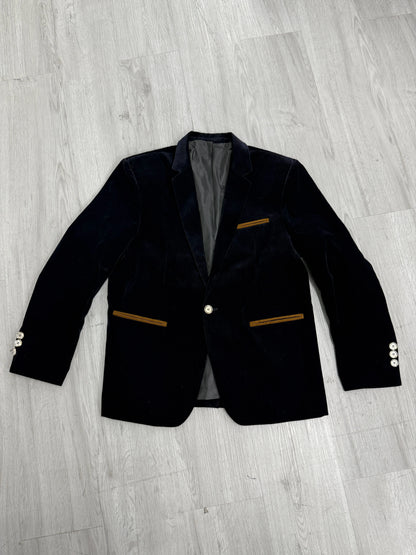 Luxury Men Velvet Blazer Jacket Slim Fit Two Button Lapel Casual Sport Coat Elegant Wedding Dinner Party Outerwear