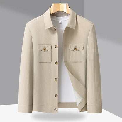 Outdoor Linen Men Jacket Fashionable and Casual for Camping, Fishing, Hiking, Driving and Photography Trips, Lightweight Jacket