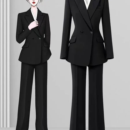 Matcha Green Women's 2 Pieces Pant Suits Lady Business Office Suits Slim Fit Peak Lapel Jacket Womens Tuxedo Casual Female Suits
