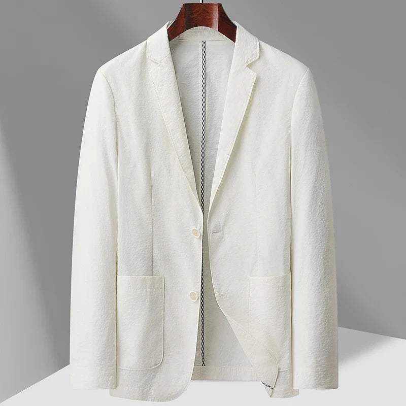 Summer Thin Suit Men's Jacket Fashion Handsome Casual High-Grade Sense of Light Luxury Suit Jacket Single West Sun-Protective Cl