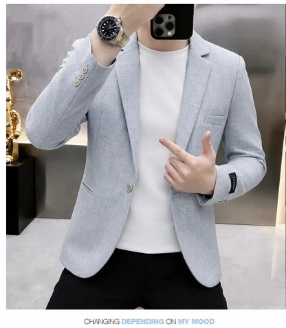Men's Slim Fit Fashionable Hair Stylist Little Blazer Autumn 2026 New Arrival Trendy Small Jacket for Younger Men
