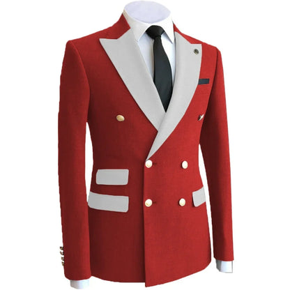 Costume de mariage pour homme, veste de blazer, smoking, vêtement formel, manteau croisé, pour marié, homme d'affaires, tenue de fête, XS-6XL