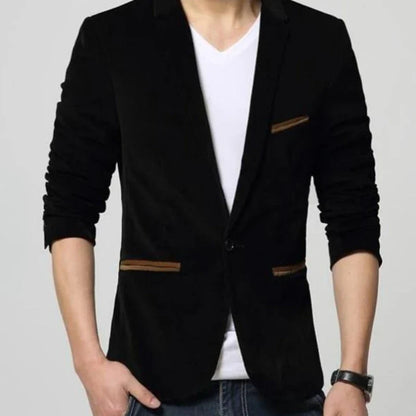 Men's Slim Fit Korean Style Blazer Autumn Winter Formal Suit Jacket Trendy Youth Business Casual Top