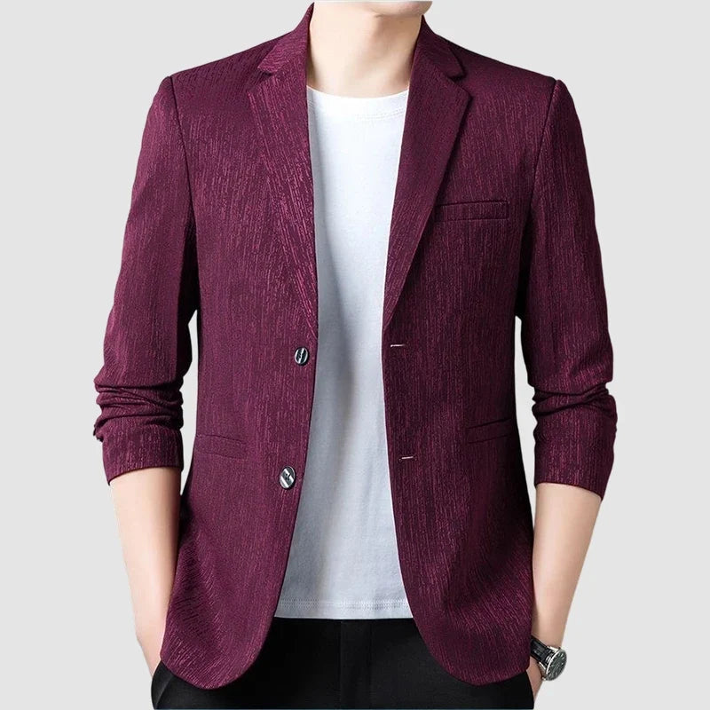 Men's Striped Smart Casual Blazer for Everyday Wear – Lightweight Spring Autumn Jacket