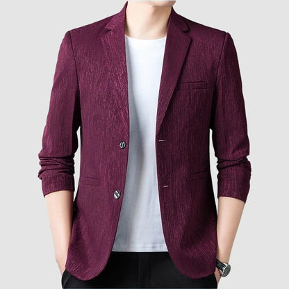Men's Striped Smart Casual Blazer for Everyday Wear – Lightweight Spring Autumn Jacket