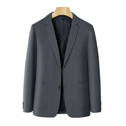 Men's Slim Fit Plaid Blazer for Weddings, Business & Casual Wear – Single Breasted