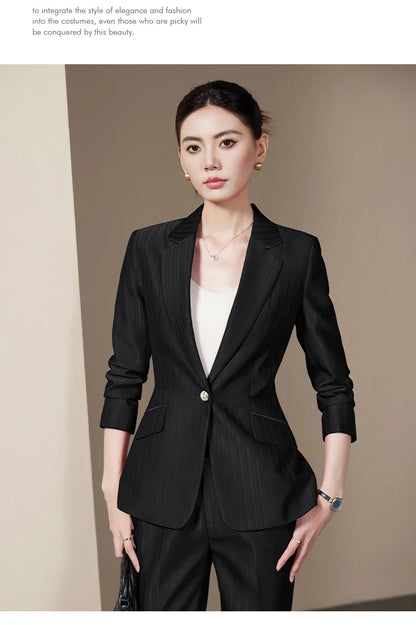 Fashionable ladies' clothing, high quality two-piece pants + blazer. 2025 Autumn and Winter New Models