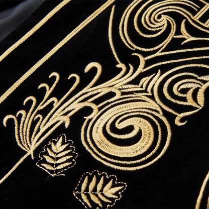 Male Gothic Style Mens Embroidery Velvet Court Blazers Cardigan Slim Fit Suit Jacket Bar Stage Singer Performance Tuxedo Costume