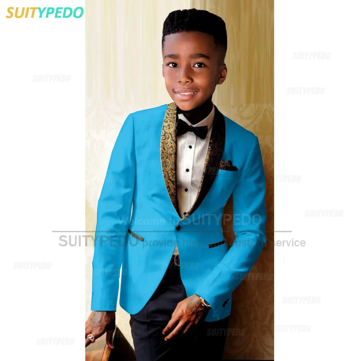 Formal Kid Boy's Suit Graduation Ceremony Host Blazer Pants Outfit Piano Performance Custome Suitable Children Elegant Attire