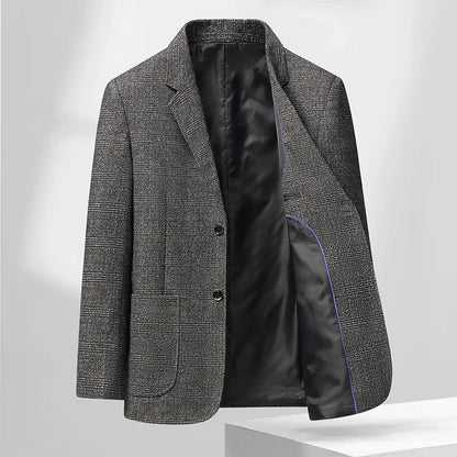 Blazer Autumn and Winter Men's Fashion Business Outdoor Travel Checkered Wedding Youth Slimming Casual High Formal Wear Blazer