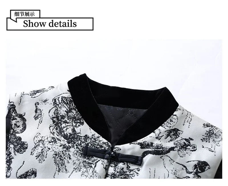 Women Light National Style Button Ink Tang Costume Coat Spring Autumn Female Sleeveless Small Coat Ladies New Chinese Style Vest