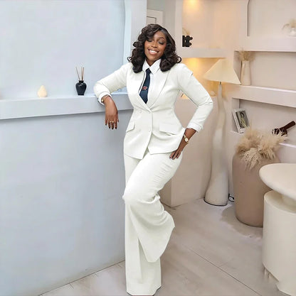 Classic Professional Burgundy Double Breasted Women's Suit Office Formal 2 Piece Jacket Pants Set Casual Daily Streetwear