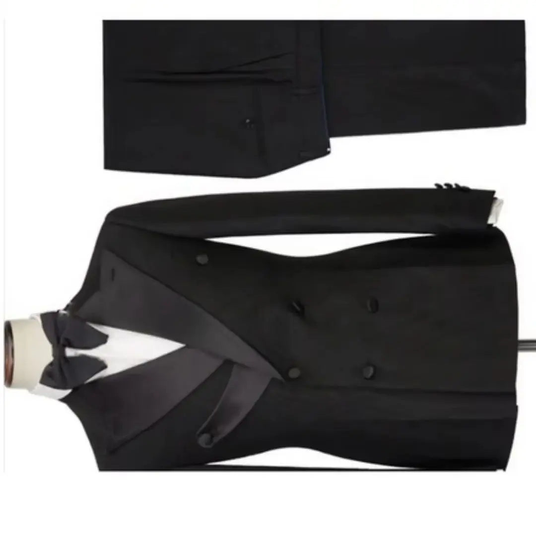 Pink Tailor-Made Double Breasted Men's Tuxedo 2PCS Set Blazer & Pants Groom Wedding Terno Masculino Prom Costume Homme Italien