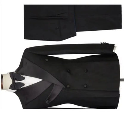 Pink Tailor-Made Double Breasted Men's Tuxedo 2PCS Set Blazer & Pants Groom Wedding Terno Masculino Prom Costume Homme Italien